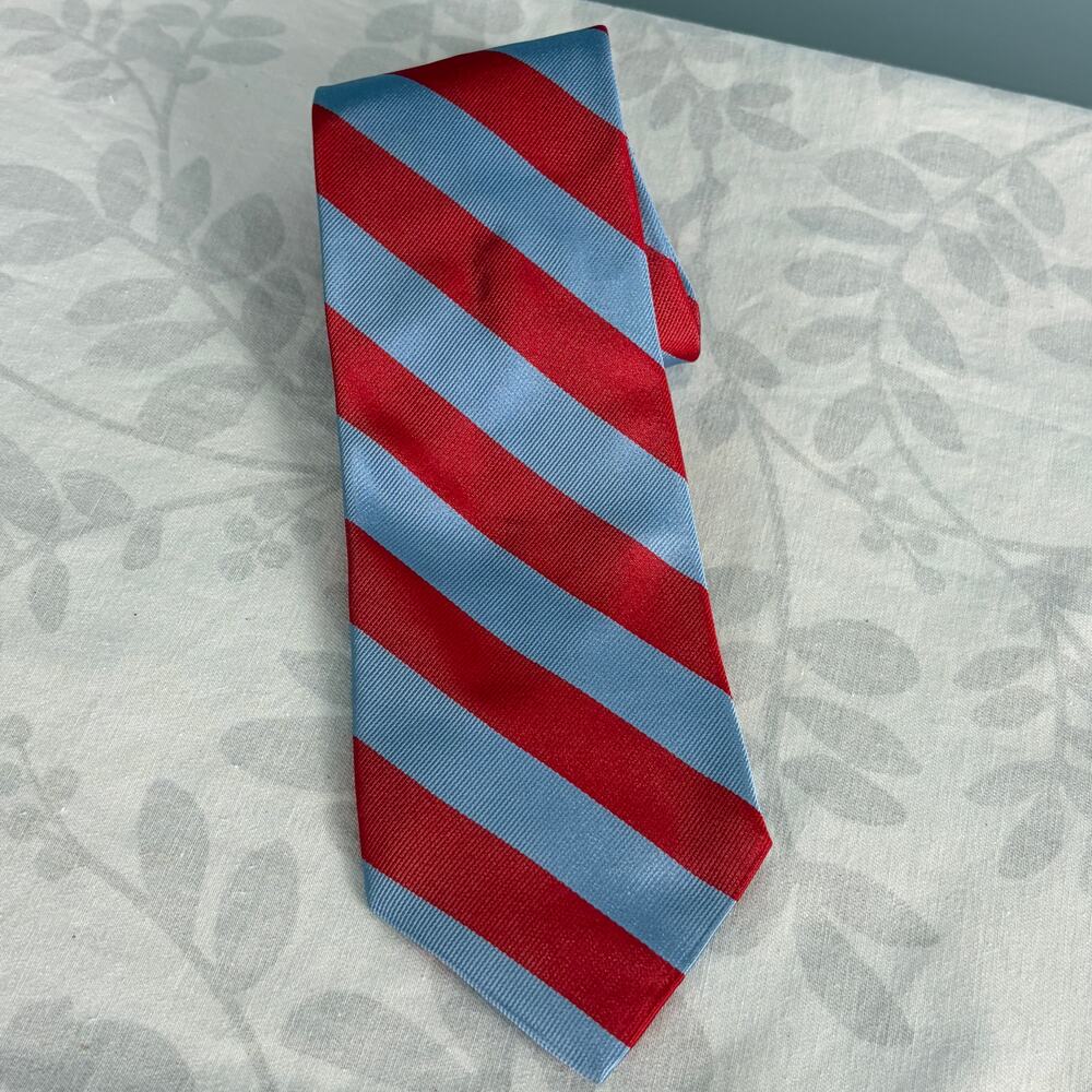 J Crew 100% Silk Repp Tie Striped Made in Italy Classic Preppy Old Money
